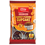 Elite Dreams Carrot Pudding Cupcake 150 g (Pack of 6)