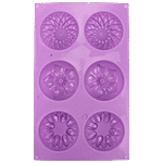Klassic Floral Shape Silicon Cake Mould Medium Assorted Colour, KL-04 1 pc