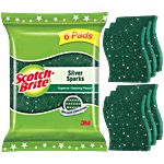 Scotch Brite Silver Sparks Scrub Pad 6 pcs