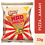 Bingo! Mad Angles Pizza Flavour - Corn-Based Crunchy Chips, Perfect for Snacking 33 g