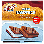 Scoops Mega Sandwich Vanilla Chocolate Ice Cream 420 ml