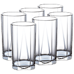 Ocean Pyramid Hi Ball Glass - Transparent, B02310 300 ml (Set of 6)