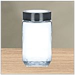 Yera Glass Storage Jar - With Steel See Through Lid 1.1 L (1 pc)