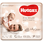 Huggies Premium Soft Pants - Extra Large, Silky Cocoon Design, Wetness Indicator 40 pcs 