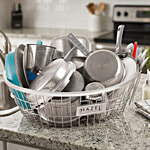 Hazel Utensils-Dish Drainer/Basket/Drying Rack - Round, Large, Stainless Steel, VR10246 1 pc