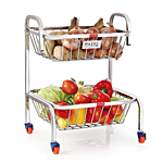 Hazel Steel Kitchen Fruits & Vegetable Storage Rack/Trolley/Stand, 2 Layer - VR10233 1 pc