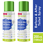 Peebuddy Before & After Toilet Spray - Deodorizer & Disinfectant 100 ml (Pack of 2)