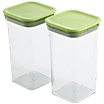 Tallboy Air Tight Kitchen Storage Container - Green 1.1 L (Set of 2)