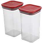 Tallboy Air Tight Kitchen Storage Container - Red 1.1 L (Set of 2)