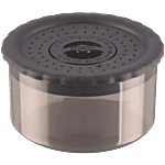 Flair Plastics Plastic Snacker Round Container - Small, Grey 450 ml
