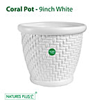 Natures Plus Coral Pot - 23 cm , White 1 pc 23 x 15 x 20 cm