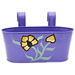Natures Plus Garden Planter Railing Ove Tub - 12 Inch, Purple 12 x 10 x 8