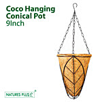 Natures Plus Coco Hanging Conical Pot - 23cm 1 pc 25 cm x 9 cm x 64 cm