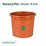 Natures Plus Nursery Pot - 20 cm, Brown 1 pc 22 cm x 18 cm x 18 cm
