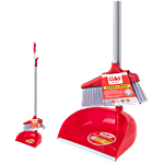 Liao Broom & Dustpan Combo - Plastic With Steel Stick, For Easy Storage 2 pcs