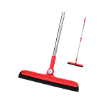Liao Floor Squeegee - K130051, Plastic Frame, High-Quality Rubber Wiper, Detachable Rod, Red 1 pc