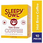 Sleepy Owl Hot Brew Coffee Bags - Latte 125 g Pack of 10