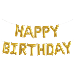 CherishX Happy Birthday Foil Balloon - Golden Colour, 16 Inches Letter 1 pc