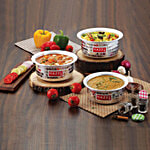 Hazel Aluminium Hammered Finish Tope Patila - Silver 3 pcs