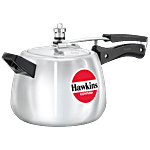 Hawkins Contura Aluminium Inner Lid Pressure Cooker - With Handle, Silver, HC40 4 L 