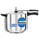 Hawkins Stainless Steel  Induction Compatible Pressure Cooker - Silver, HSS10 10 L