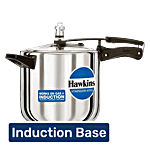 Hawkins Stainless Steel Inner Lid Pressure Cooker - Induction Base, With Handle, Silver, HSS60 6 L