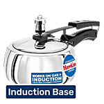 Hawkins Contura SSC15 Stainless Steel Inner Lid Pressure Cooker - Bakelite Handle, Silver, Induction 1.5 L