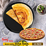 Trm Classic HOT Roll Traditional Pure Iron Multi Utility Tawa - With Handle, 30 cm 1 pc