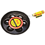 Trm Traditional Pure Iron Appam Patra/Paniyarakkal/Paddu Maker - With Hand, 7 Pits, 25.4 cm 1 pc