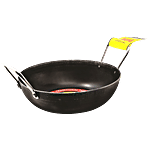 Trm Traditional Pure Iron Flat Bottom Kadai - 9 Inch 1 pc