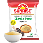 Sunrise Pure Pure Shorshe Posto Powder, Mustard & Poppy Seeds Spice Mix 50 g Pouch