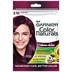 Garnier Color Naturals Creme Riche Sachet 60 g Shade 3.16, Burgundy