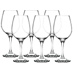 Pasabahce Amber Stem Glass Set - Red Wine 365 ml (Set of 6)