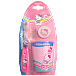 Aquawhite Hello Kitty Flash Toothbrush Set With Rinsing Cup - Dark Pink 3 pcs