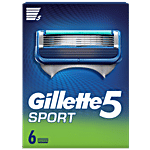 Gillette Sport Razor Cartridges - Smooth Finish, Provides Aqua Grip 6 pcs