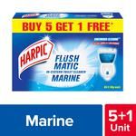 Harpic Flushmatic In-Cistern Toilet Cleaner Block, Marine 300 g Buy 5 Get 1 Free