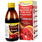 Dr. Morepen Ironsure - Folic Acid & Iron Supplement Hemoglobin Booster Syrup 150 ml 
