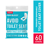Peebuddy Disposable Toilet Seat Covers - 60 Sheets | No Direct Contact with Unhygienic Seats | Easy To Dispose | Nature Friendly | Must Have For Women and Men 60 pcs
