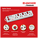 Anchor by Panasonic Spike Guard Extension Board - 4 Universal Sockets With Individual Switch & Indicator 1 pc 