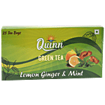 Quinn Green Tea - Lemon Ginger & Mint 50 g (25 Tea Bags x 2 g Each)