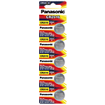 Panasonic Lithium Coin Battery - CR-2016, 3 V 5 pcs Blister Pack