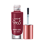 Lakme Nail Colour - 9 To 5 Primer + Gloss, Scarlet Blaze 6 ml