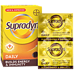 Supradyn Multivitamins Tablets - 11 Vitamins , 5 Minerals & Trace Elements, For Immunity Support 15 pcs 