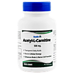 Healthvit Acetyl-L-Carnitine 500 mg Capsules - For Muscle, Heart & Brain, Weight Management 60 pcs 