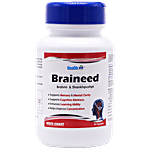 Healthvit Braineed Tablet - With Brahmi & Shankhpushpi - Supports Memory & Mental Clarity 60 pcs 