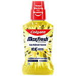 Colgate Maxfresh Mouthwash - 10X Longer Cooling, Removes Germs, No Bad Breath, Elaichi 250 ml Bottle