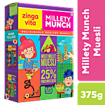 Zingavita Multi Millet Muesli With 25% Fruits, Nuts & Seeds - No Added Sugar 375 g 