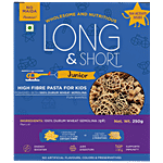 Long&Short Whole Wheat Kids Pasta In Fun Shapes - High Fiber , No Maida, Healthy 250 g 
