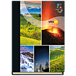 Navneet Youva Notebook - Ruled, Single Line, Case Bound, 185 mm x 247 mm, 400 Pages 1 pc