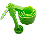 Elephant  Measuring Spoon Set - Plastic, Green 8 pcs